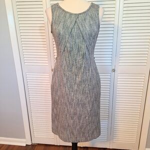 Talbots gray wool blend sleeveless dress sz 4 *L3